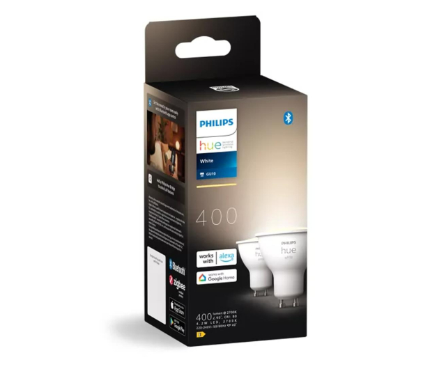 Philips Hue Hue White Inteligentny reflektor punktowy GU10 (2 szt.) 8720169230231 - 1271524 - zdjęcie 3
